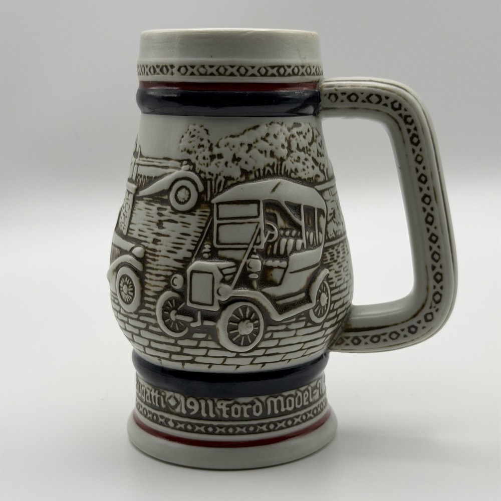 Vintage Car Mug Handcrafted 1982 Avon Classic Automobile Beer Stein Cup‎